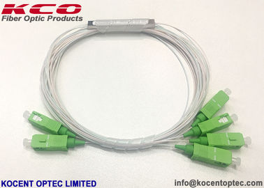 0.9mm 2x4 Fiber Optic Plc Splitter , Optical PLC Splitter 2*4 SC/APC
