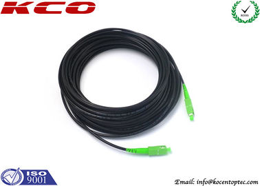 Outdoor FTTH SC APC Fiber Optic Patch Cord With Black 3.5mm Diameter PE Sheath Cable