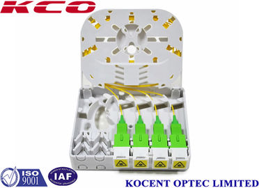 4 Port 4 Core Wall Mount Fiber Optic Termination Box with 4 Cable Port for FTTH Applications