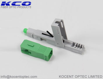 Telecom Field Installable Fiber Optic Fast Connector with 0.3dB Insertion Loss 55dB Return Loss and 3D Pass SC/APC Green