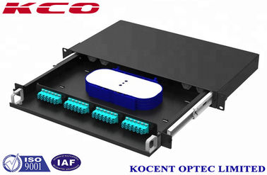 48 Port LC OM4 Fiber Optic Patch Panel 1U Rack Mount for 19' Distribution Frame