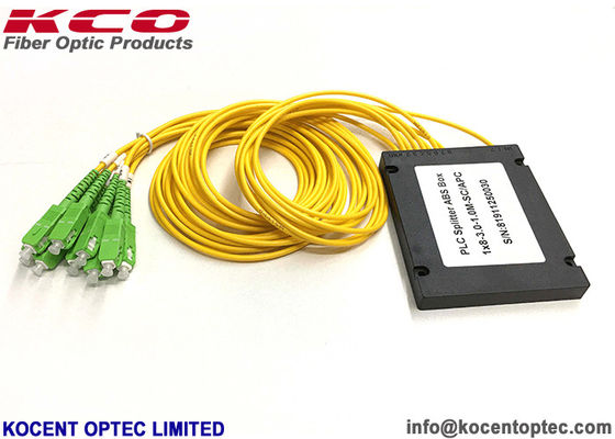 0.9mm 2.0mm 3.0mm Fiber Optic Splitter PLC Splitter with 1x8 Configuration and Low Insertion Loss