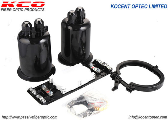 96fo IP67 Horizontal Inline Fiber Optic Splice Closure Optical Splice Enclosure for Aerial Outdoor Networks