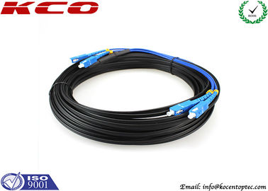 SC / UPC To SC / UPC FTTH Single Mode 2 Cores Fiber Optic Drop Patch Cord