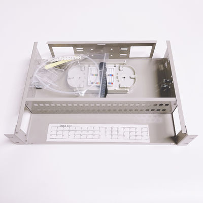 FTTH 섬유 플러그반 박스 19 인치 2U 48 공항 SC 단순하 LC 이중 통신