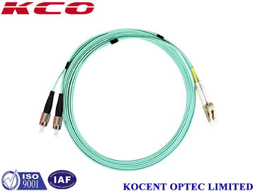 이중 PVC LSZH 1.0m 광섬유 헝겊 조각 케이블 MM LC/UPC-FC/UPC 2.0mm OM3