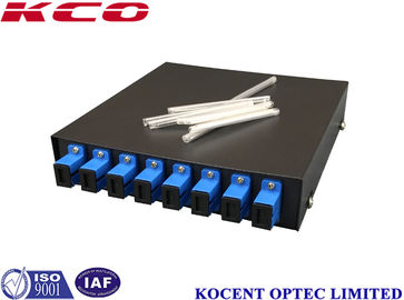 8 Port Wall Mount Indoor Fiber Optic Termination Box with IP55 Protection and Metallic Black Finish