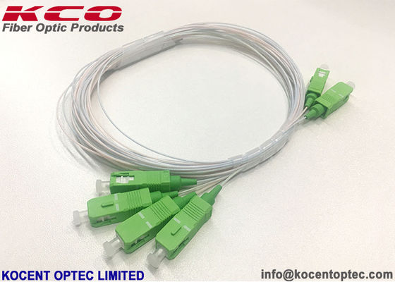 Blockless 2x4 Fiber Optic Splitter with 0.9mm Green Connector and 2.0m Low IL for High Performance
