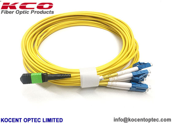 8 Fibers MPO MTP Patch Cord Single Mode G657A1 LSZH Jacket MPO Trunk Cable to LC/UPC for FTTH GPON