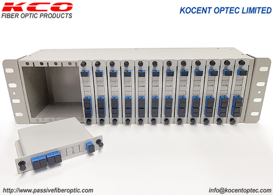 3U 19인치 ODF 광섬유 1x4 PLC 광섬유 스플리터 체스 랙 마운트 패치 패널 14 16 슬롯